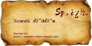 Szandi Ádám névjegykártya