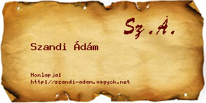 Szandi Ádám névjegykártya